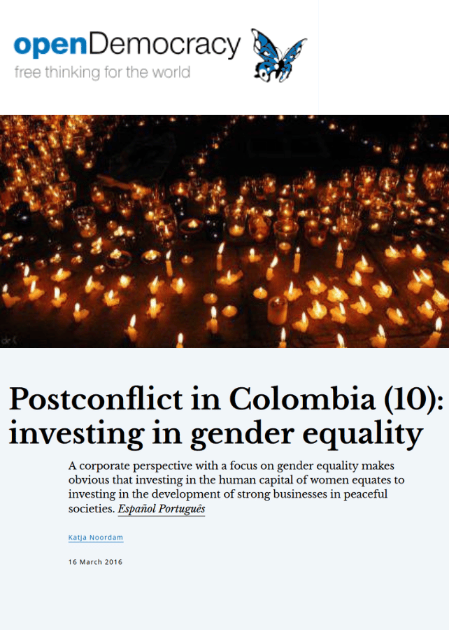 Open Democracy-Post-conflict Investing in women