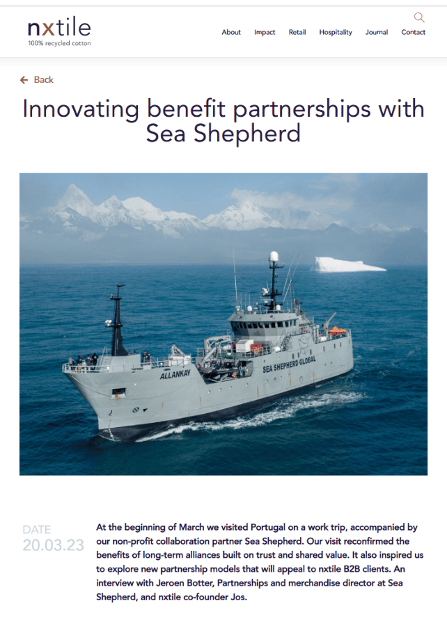 nxtile Sea Sheperd article cover